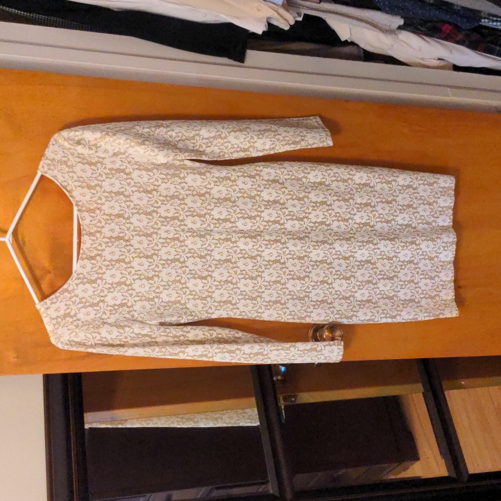 1861 - TFNC London midi lace and gold dress